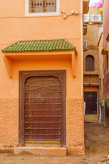 Decorated wooden door, Medina of Marrakesh