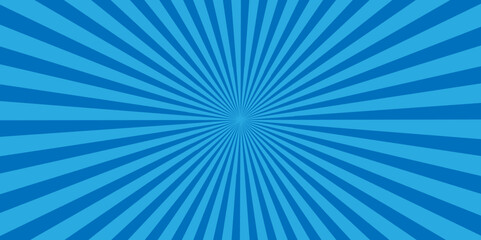 Abstract texture of a blue sunburst design vector rays background. retro radial stripes bright pattern and wallpaper.