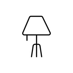 Desk lamp outline icons, minimalist vector illustration ,simple transparent graphic element .Isolated on white background