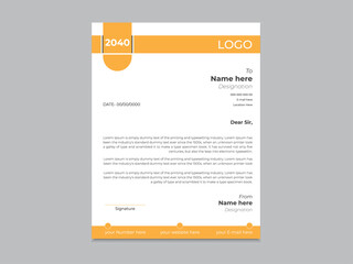 Simplae & Blank Business LetterHead Design 