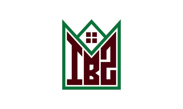 IBZ initial letter real estate builders logo design vector. construction ,housing, home marker, property, building, apartment, flat, compartment, business, corporate, house rent, rental, commercial