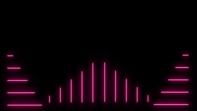 Neon show set 5. Duration almost one minute, several scenes. Neon lines animation. Laser animation. Pink neon ray show. 