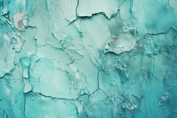 Turquoise painted wall background or texture