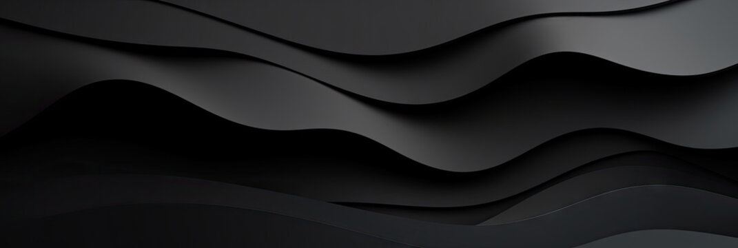 astract black background with waves, black paper art, black abstract background with wavy lines. for nature-themed designs, environmental concepts, or vibrant and modern digital art.green paper cut 