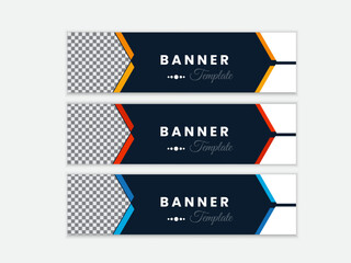 Corporate Website Banner Template Vector 