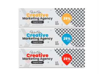 Abstract Web Banner Design Vector Template 