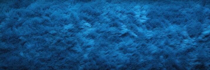 Blue plush carpet