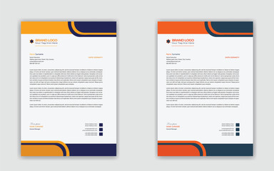 Modern corporate letterhead template design for your project, vector design