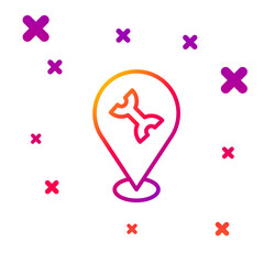 Obraz premium Color line Car service icon isolated on white background. Auto mechanic service. Repair service auto mechanic. Maintenance sign. Gradient random dynamic shapes. Vector