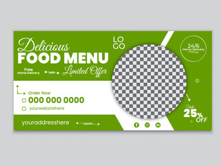 Corporate Social Media Marketing Food Banner Design Template 