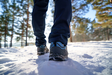 person walking in snow