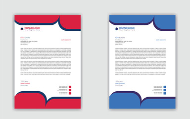 Modern corporate letterhead template design for your project, vector design
