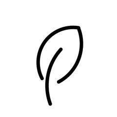 vector leaf line icon