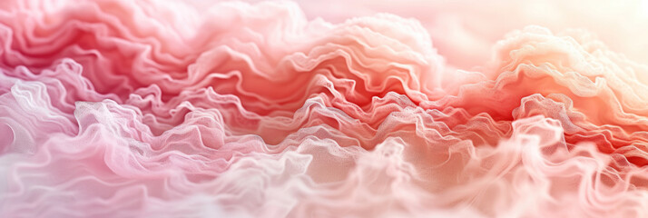 Obraz premium pink and white clouds in the air, Texture of cotton candy, silky fluffy texture