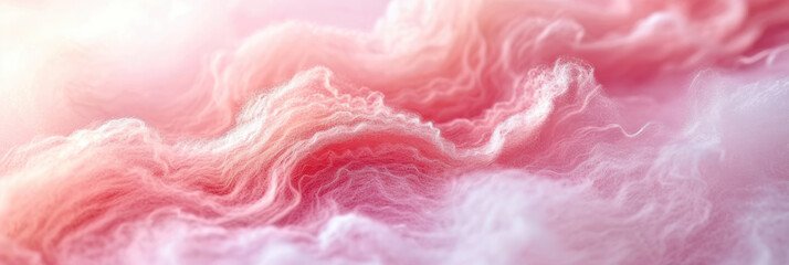 pink and white clouds in the air, Texture of cotton candy, silky fluffy texture