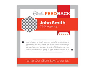 Client Feedback/Testimonial/Review Design Template 