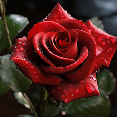hyper-realistic red rose Natural red flower