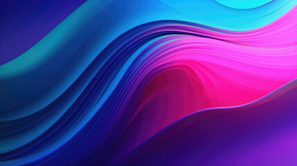 Obraz premium Abstract background with smooth wavy lines in blue and purple colors.