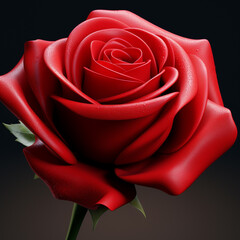 hyper-realistic red rose Natural red flower