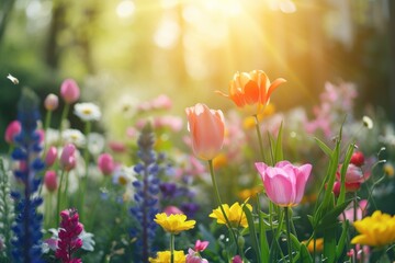 Fototapeta premium abstract sunny beautiful Spring background 