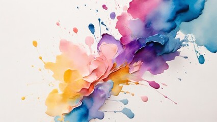 Light world of watercolor: Abstract poster