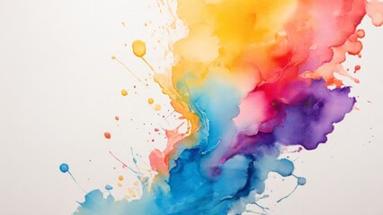 Watercolor Encounters: Light Abstract Poster