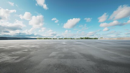 new asphalt road and sky