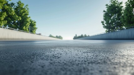 Fototapeta premium new asphalt road and sky