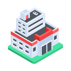  Urban Architectures Isometric Icon