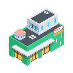  Urban Architectures Isometric Icon