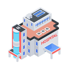 Commercial Building Isometric Icon