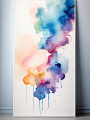 Bright dreams of watercolor: Abstract poster