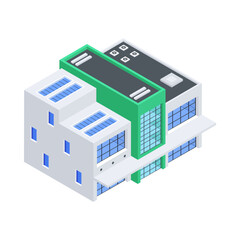 Urban Buildings Isometric Icon