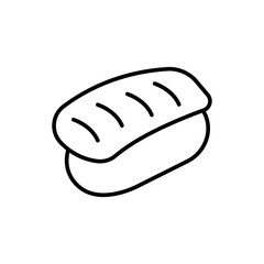 Sushi outline icons, minimalist vector illustration ,simple transparent graphic element .Isolated on white background