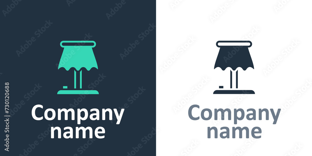 Poster logotype table lamp icon isolated on white background. logo design template element. vector