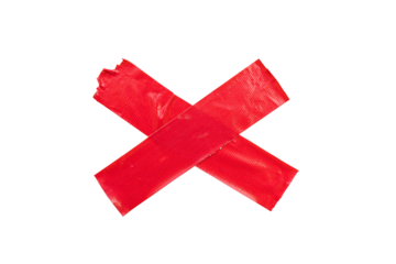 Red sticker paper tape. High quality tape. isolated on white background. PNG