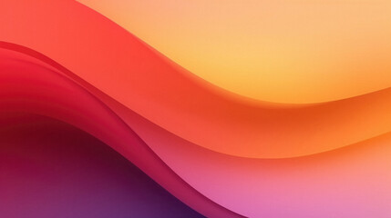 Abstract background with smooth wavy lines in orange and purple colors.