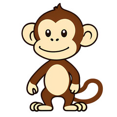 Fototapeta premium Cute Animals Art of Monkey