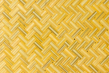 Bamboo basketry pattern close up. Wickerwork bamboo texture. 