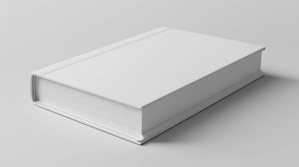 Blank white book cover mockup 