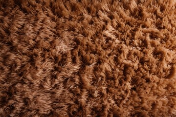 Brown plush carpet close-up photo
