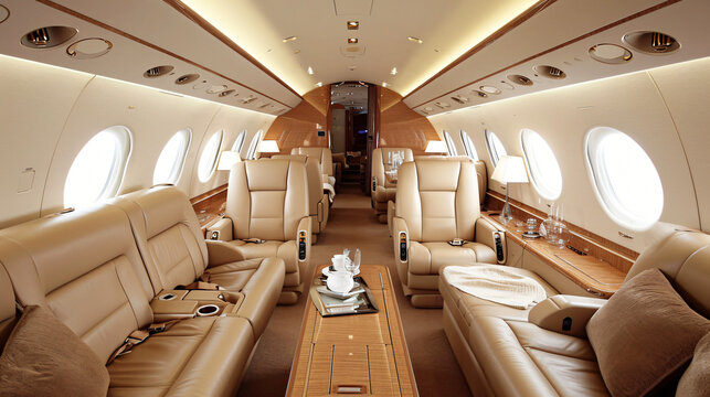 interior of a private jet