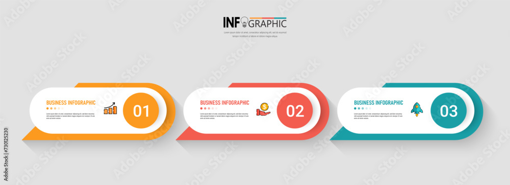 Poster Presentation business infographic template vector.