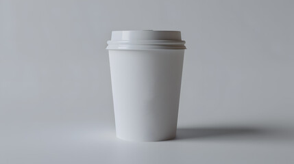 Blank white coffee cup mockup with copy space