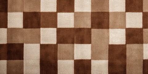 Brown square checkered carpet texture