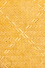 Bamboo texture. Bamboo basketry pattern close up. Thai-style Pattern of woven seagrass basket, close up woven bamboo pattern
