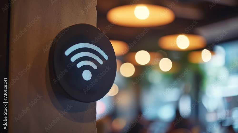 Aufkleber embracing simplicity: wireless signs in a minimalist setting
