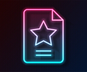 Obraz premium Glowing neon line Star constellation zodiac icon isolated on black background. Vector