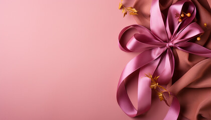 Celebration of love purple silk, gold leaf, elegant wedding invitation generated by AI