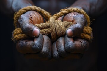 portrays a person gracefully holding a rope, creating a mesmerizing visual of human connection and intricate movements.